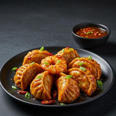 Prawns Steam Peri Peri Masala Momos